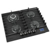 Gaskochfeld 60 cm Schwarz KB ELEMENTS ELK60GH1 – 4 Brenner 7,8 kW Gas-Stop-Timer Drehknöpfe