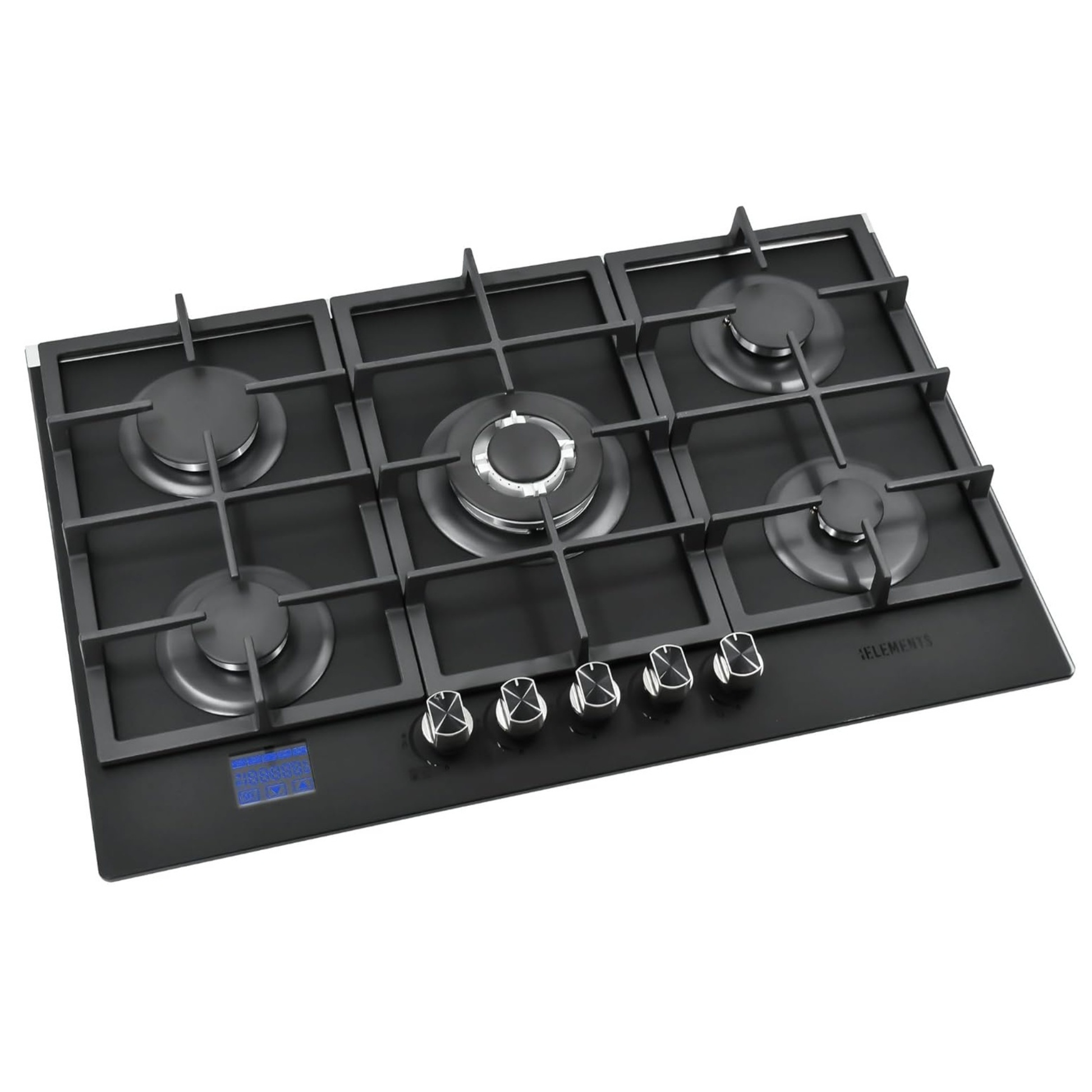 Gaskochfeld 76 cm Schwarz KB ELEMENTS ELK76GH1 – 5 Brenner 10,3 kW Drehknöpfe