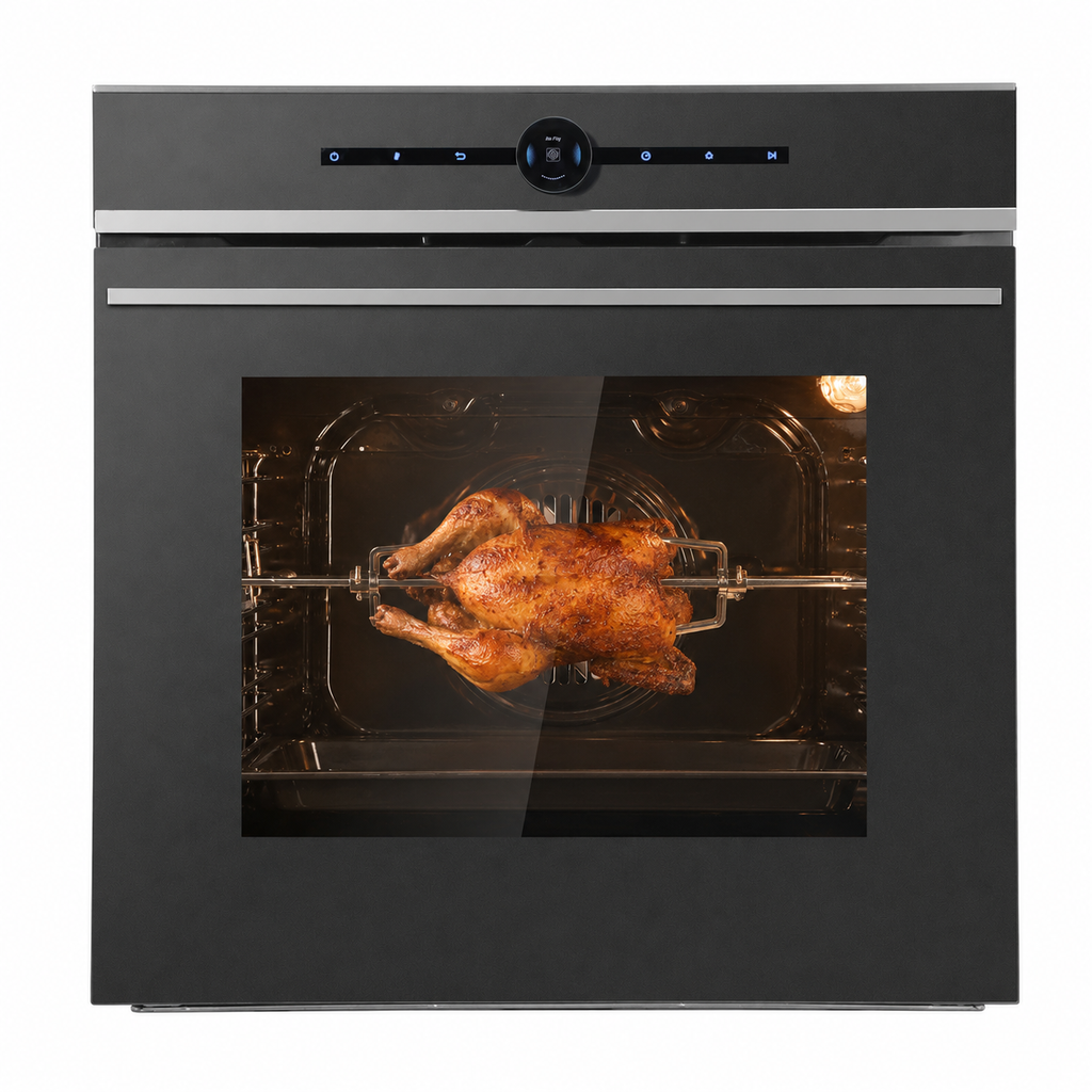 Einbaubackofen 60 cm Dunkelgrau KB ELEMENTS ELK60TM1 – Rotisserie Air Fry TFT-Display 15 Funktionen A+