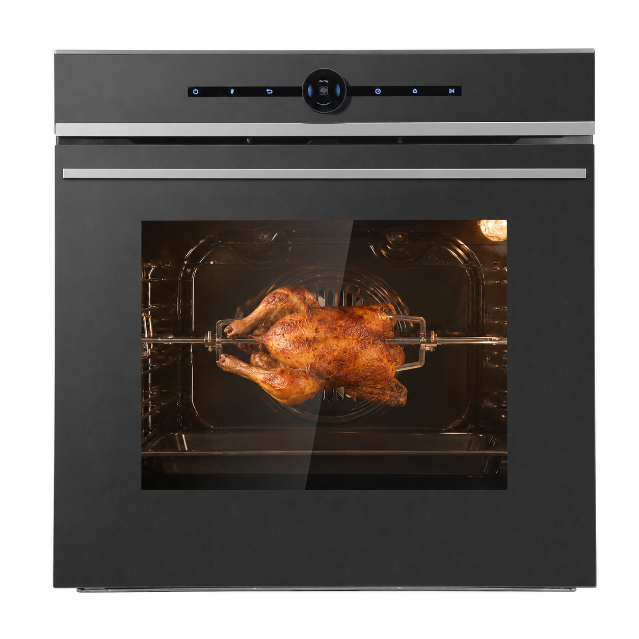 Einbaubackofen 60 cm Dunkelgrau KB ELEMENTS ELK60TM1 – Rotisserie Air Fry TFT-Display 15 Funktionen A+