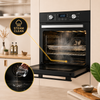 KB ELEMENTS Herdset 2-teilig – Einbaubackofen 60 cm + Glaskeramikkochfeld 77 cm | Air Fry, A+, Schwarz