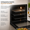 KB ELEMENTS Herdset 2-teilig – Einbaubackofen 60 cm + Glaskeramikkochfeld 77 cm | Air Fry, A+, Schwarz